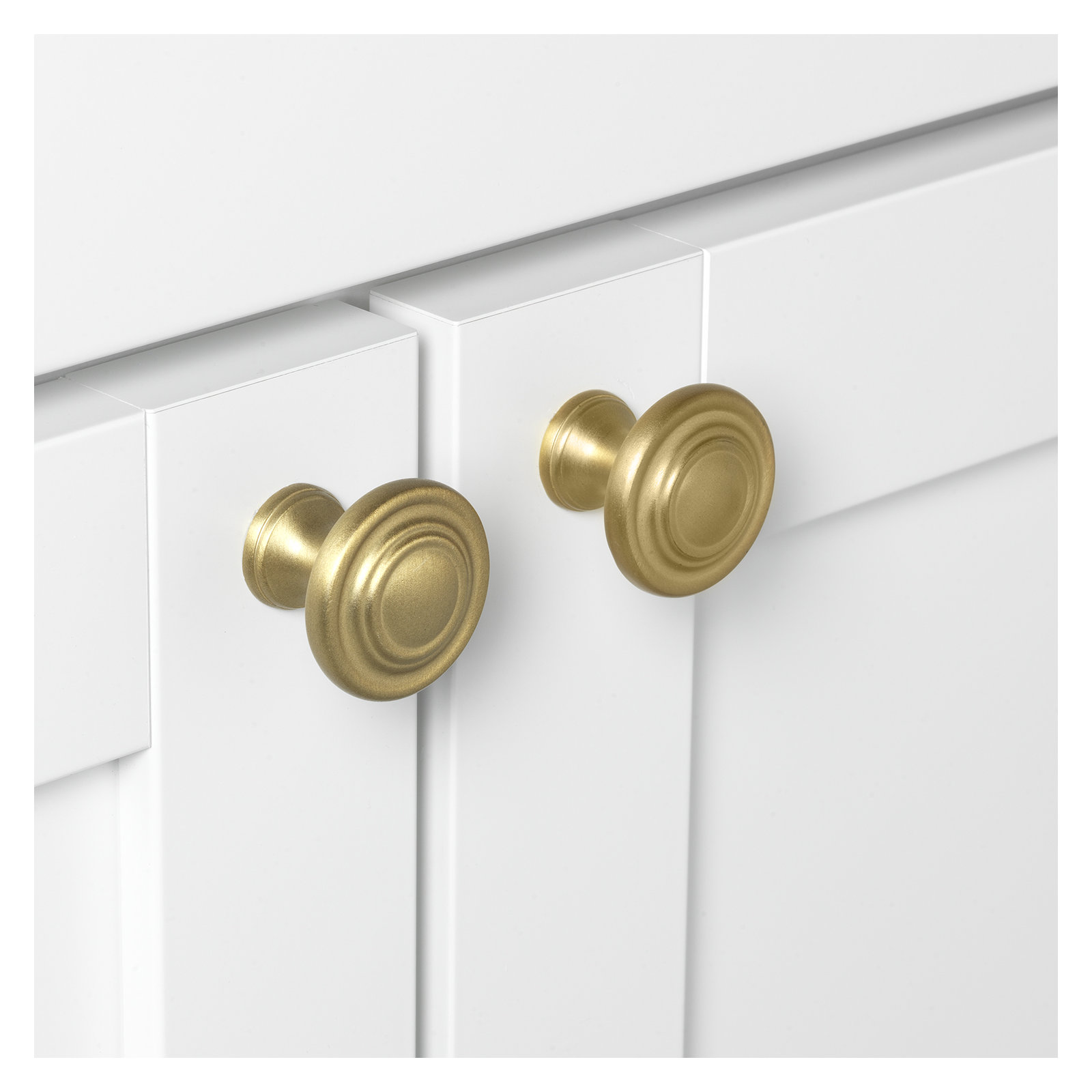 Mushroom Knob Multipack, Satin Gold