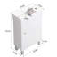 Armoire de salle de bain 19 po blanche avec lavabo en céramique - meuble-lavabo pour les petits espaces de salle de bain