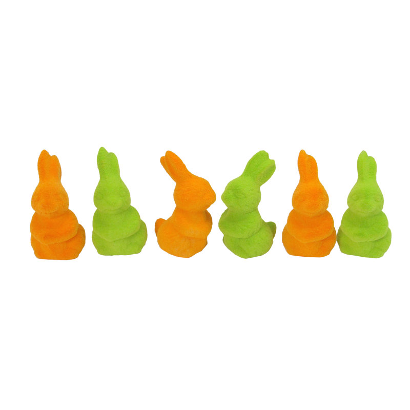 Ensemble de 24 décorations œufs de Pâques orange et vertes Club 2,75 po