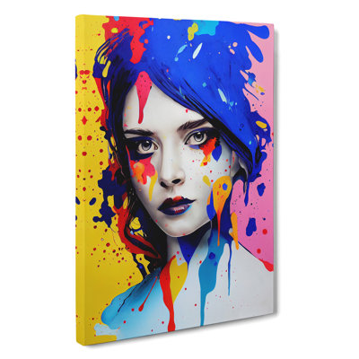 Paint Splashed Woman No.2 - Wrapped Canvas