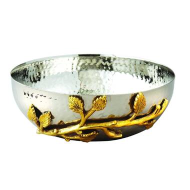 Hammered Handcrafted Glass Serving Bowl