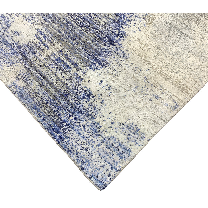Canterbury Abstract Area Rug in Blue, Rectangle 8' x 10'