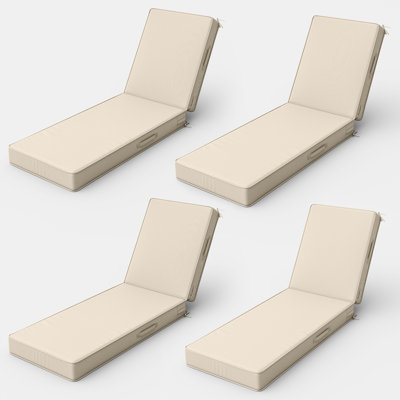 Outdoor Cushions 4'' Chaise Lounge Cushions 26" W X 80" L (Cushions Only)