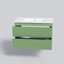 Meuble-lavabo mural moderne avec lavabo | Collection Carlota Pistachio Matte | Panneau de fibres à densité moyenne non-toxique en MDF-28 po - Collection Diamant 32 po