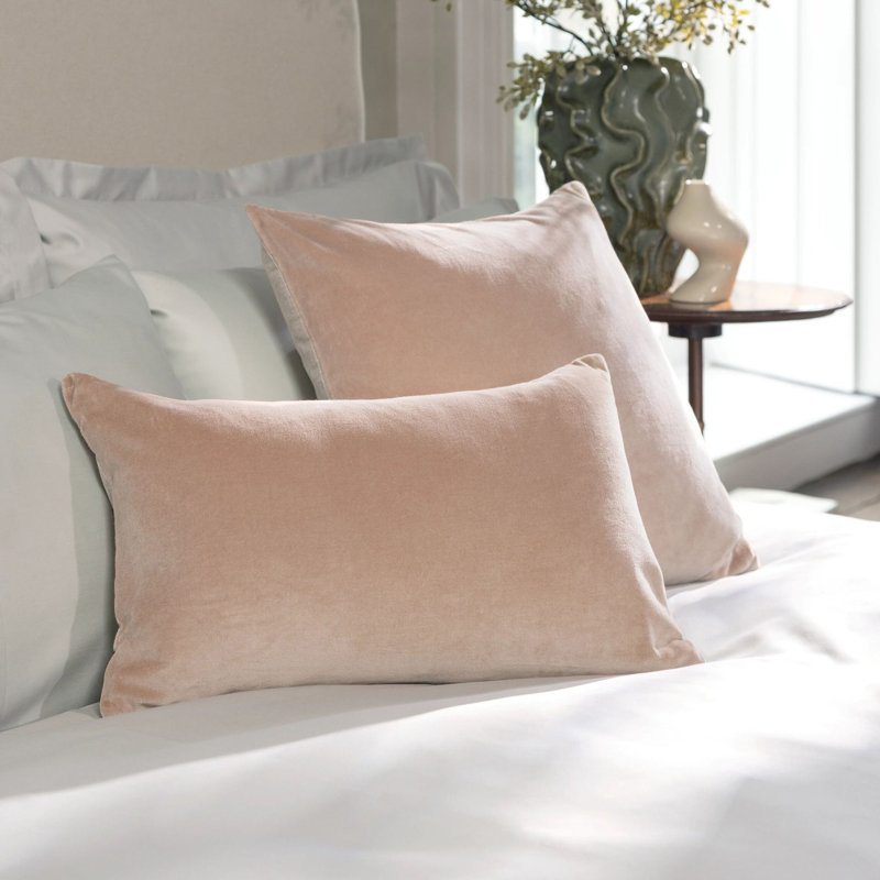 Jaipur Pillow Cover & Insert, Dusky Pink, Square 18"