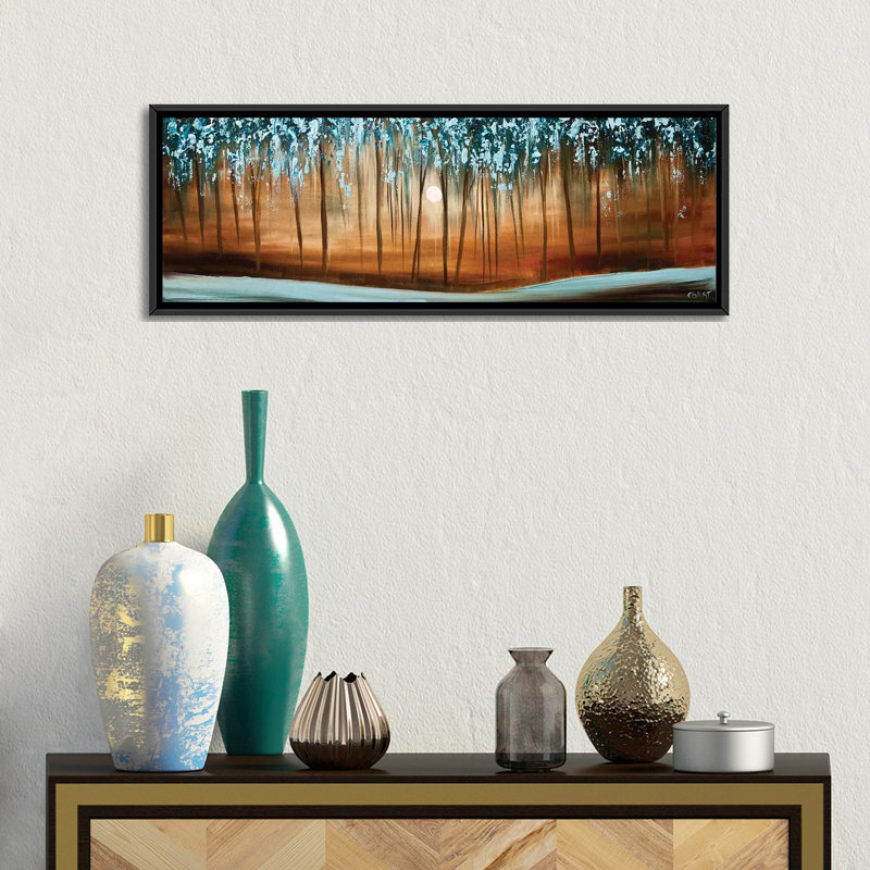 «Rainforest», reproduction sur toile, H 16 po x l 48 po x P 1,5 po, Papier avec cadre noir