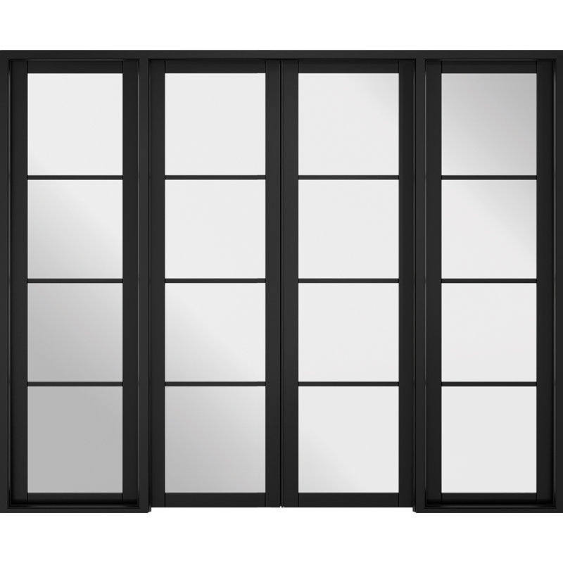 Soho Clear Glazed Primed Black Internal Door W8