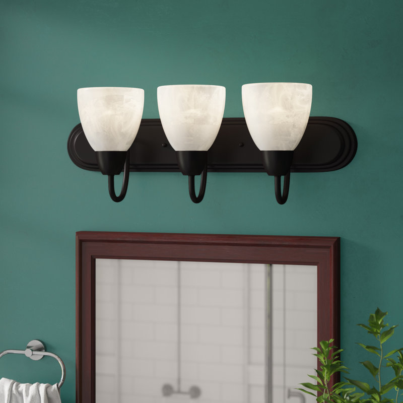 Éclairage pour meuble-lavabo 3 lumières Jefferson, Bronze huilé