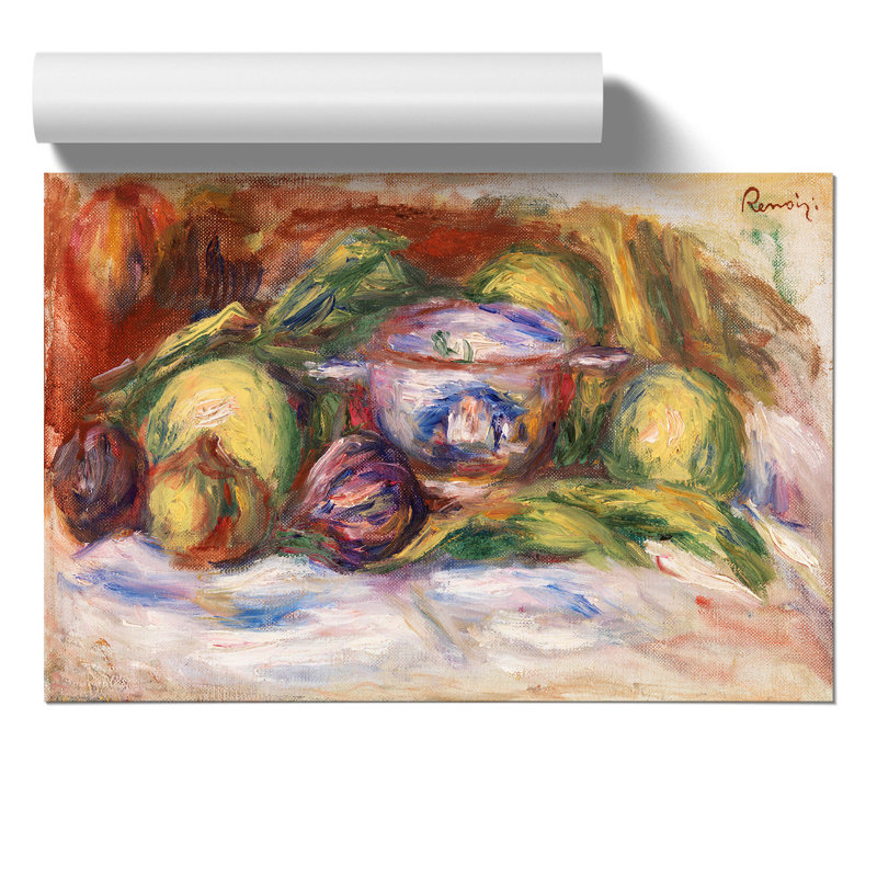 Figs and Apples by Pierre Auguste Renoir - Frameless Print, 30cm H x 42cm W x 0.1cm D