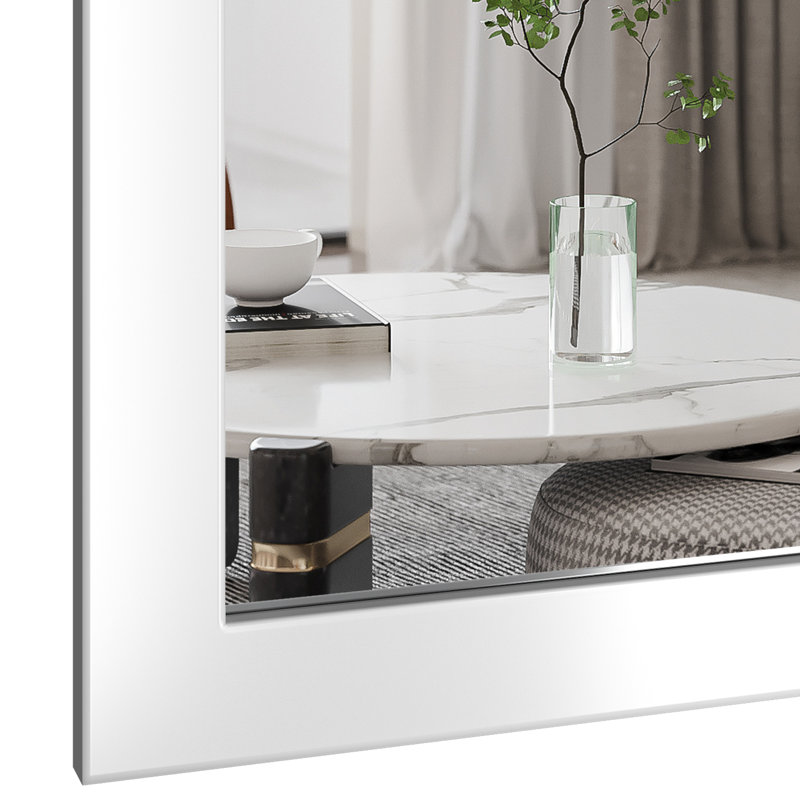 Miroir d'appoint de salle de bain Farmhouse, 26 po x 18 po, Blanc