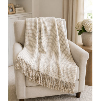 Small Check Pattern Throw