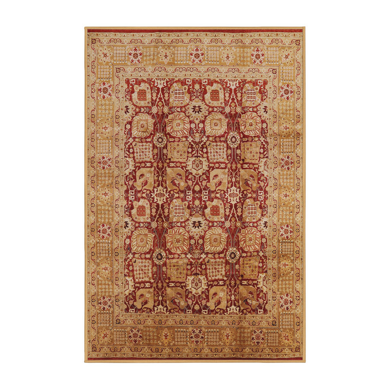 Tapis oriental brun / rouge Sweni, Rectangle 6 pi x 9 pi