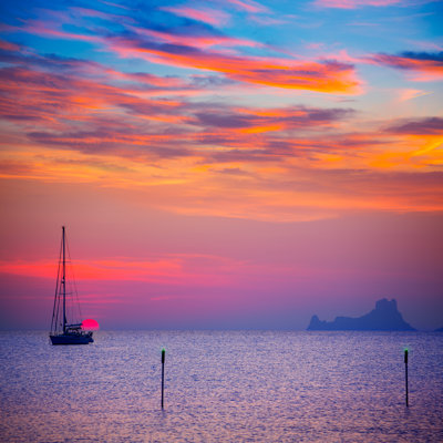 Ibiza Sunset - Wrapped Canvas Print