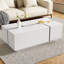Table basse à plateau extensible ultrabrillant avec 2 espaces de rangement cachés et 2 tiroirs-83312952