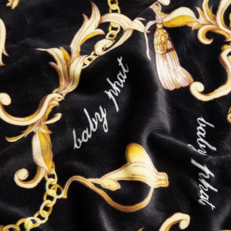 Baby Phat 60" x 70" Plush Throws, Gold Chains