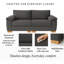 3 Seater Corduroy Sofa-187285437