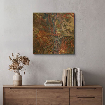 'Earth as Art Tapestry,' By NASA Earth As Art Gold Metal Wall Art, 24" x 24"