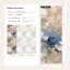 Papier peint floral abstrait abstrait bleu et rosé