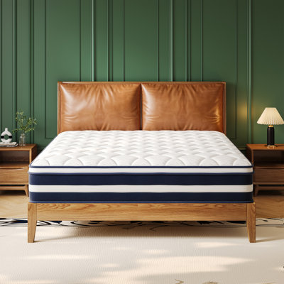 12"Hybrid Spring Mattress – Individually Wrapped Coils With Comfort Foam Layers, Breathable & Supportive For Restful Sleep