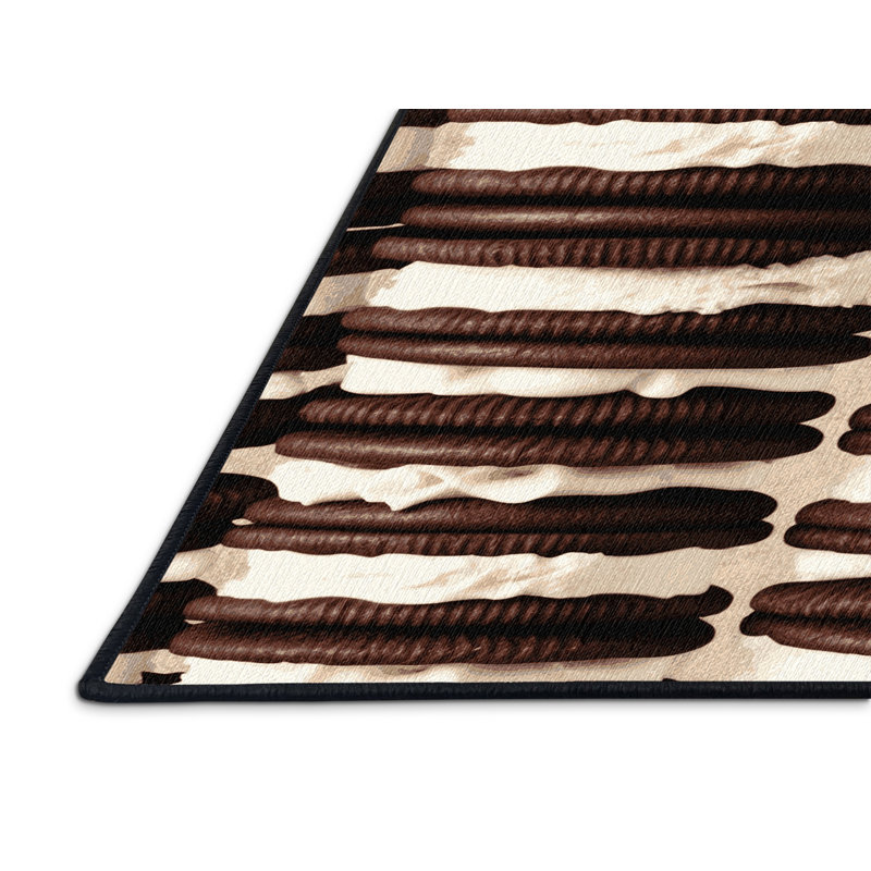  Tapis lavable avec crème glacée et desserts, Carré 4 pi