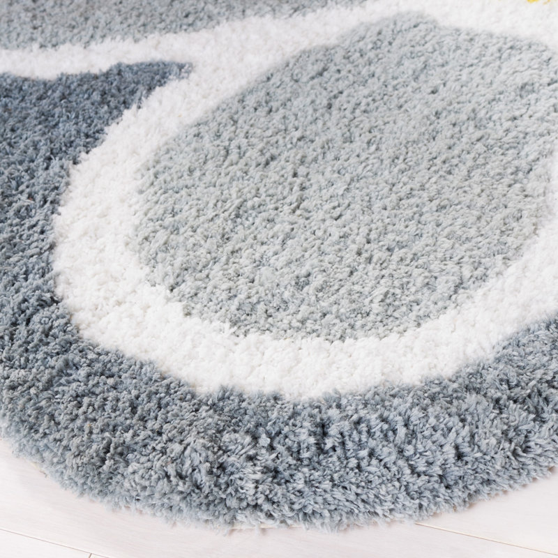 Kandida Novelty Hand Tufted Performance Floral Rug, Round 6'