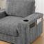 Canapé simple surdimensionné de 42 po, fauteuil en fausse fourrure de lapin avec porte-gobelets, méridienne rembourrée avec repose-pieds avec rangement et accoudoirs, canapé-lit avec siège profond pour le salon, appartement