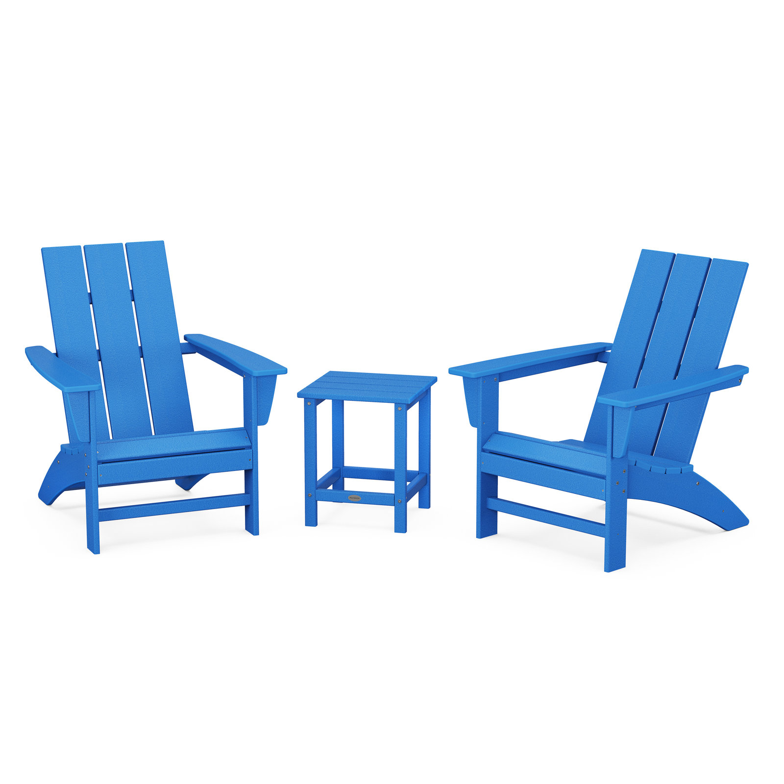 POLYWOOD® Modern Adirondack 2-Person Patio Seating Group, Pacific Blue