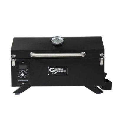 Country Smokers Traveler Frontier Series Portable Compact Wood Pellet Grill with Cover
