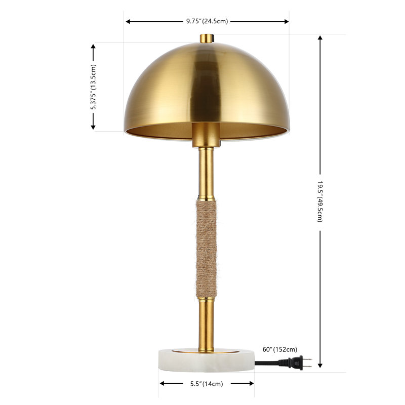 Lampe Vandervort, Laiton / blanc, Laiton