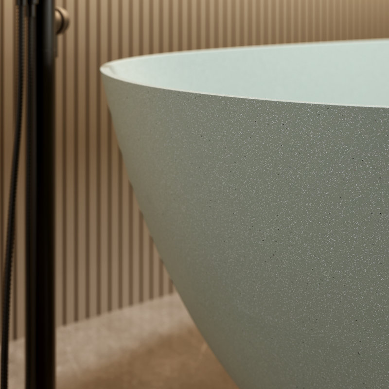 Luxurious Soak Stone Resin Modern Freestanding Bathtub Bathroom Oasis