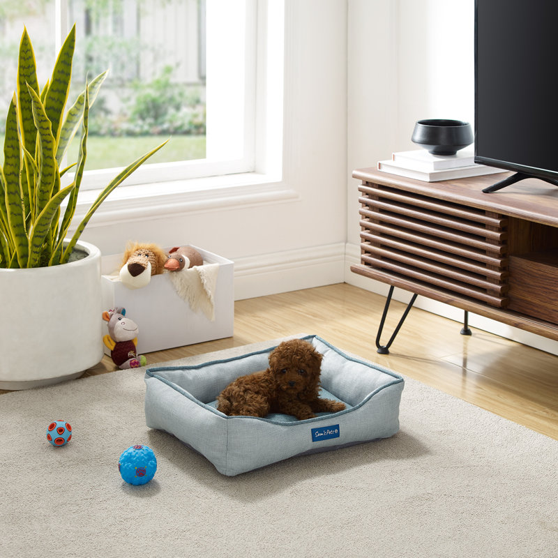 Arthur Pet Bed, Gray, Small (24.02" W x 19.69" D x 5.12" H)