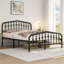 Metal Bed with Arched Headboard and Footboard-903604195-903604192