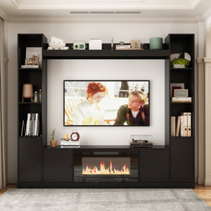 Media Center With Electric Fireplace Heater