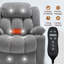 Fauteuil inclinable électrique Chenille avec massage par vibration 8 points et chauffage lombaire, ports USB et Type-C, porte-gobelets en acier inoxydable-1601812895