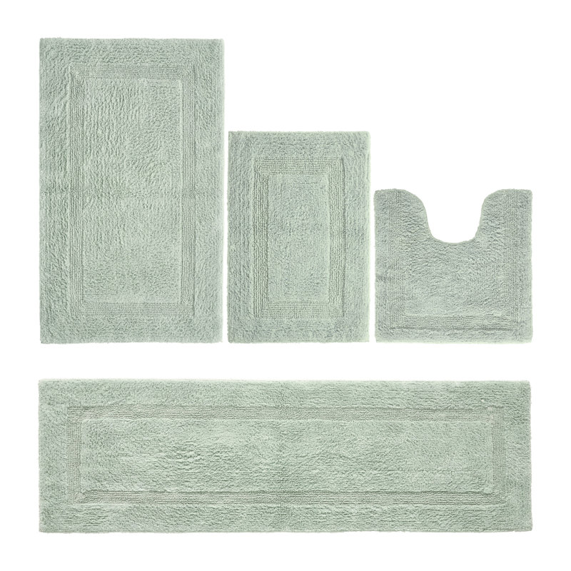 Ensemble de tapis pour salle de bain 100% coton 2370 g / m² Lux, Sauge foncé