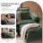 4-Piece Modular Deep-Seat Sectional Sofa With Reversible Chaise, Oversized Cushions & Plush Charcoal Upholstery-Green-147487456-147487468