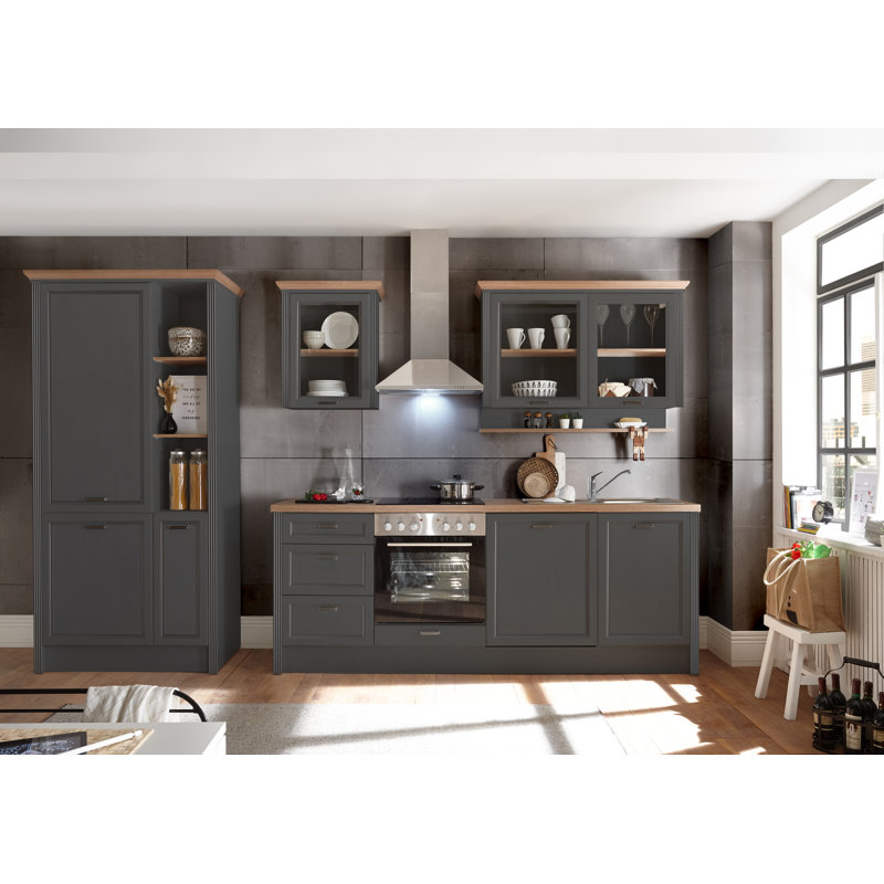 Kitchen Tall Unit Pine Nb, Black