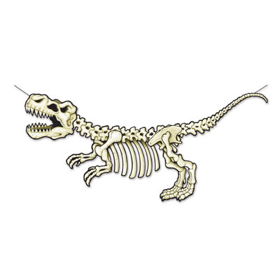 T-Rex Skeleton Streamer - 28Â½" x 5' - Pack of 12