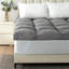 Surmatelas gris doux et moelleux avec rembourrage en mousse déchiquetée-1071624661