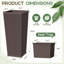 Ensemble de 2 boîtes à fleurs en plastique 2 pièces H 24 "/ 32", grandes boîtes à fleurs en osier-476616305-476616318