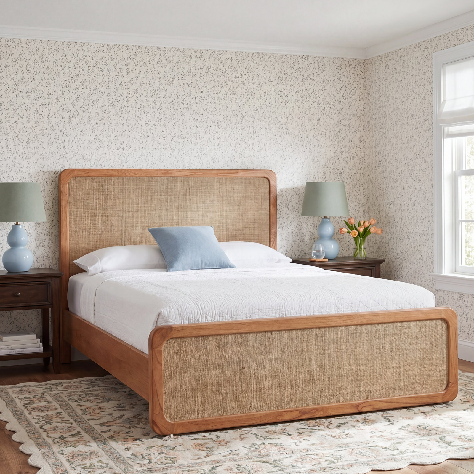 Eave Sundrenched Upholstered Four Poster Bed, King