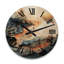 Horloge murale en bois massif Purtell-1976537283