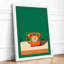 Telephone Call Retro - Framed Print-1943930882-1943930893