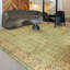 Hand Knotted Wool Area Rug in Green