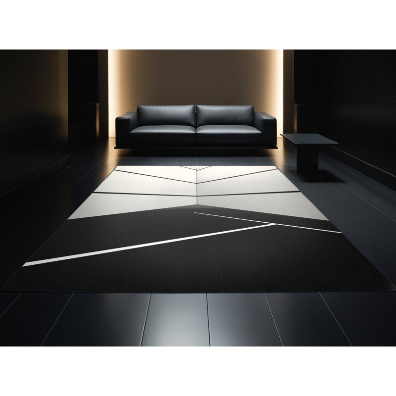 Tapis à rayures moderne et contemporain lavable à la machine Bracondale, 8x10