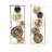 Decorative Open Metal Wall Art Panel Hanging for Home Decor - Modern Glam Wall Accent for Dining Room Display - Set of 2, 32", Gold & White