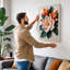Layered Bloom Botanical - Wrapped Canvas-416993728-416993791