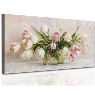  Fleur, art mural, art rustique, rose, nature morte, botanique, nature morte, peinture, impressions vibrantes, œuvre d'art, décoration murale, 12 x 24 po