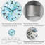 Horloge murale moderne Turquoise Marble-1110862612
