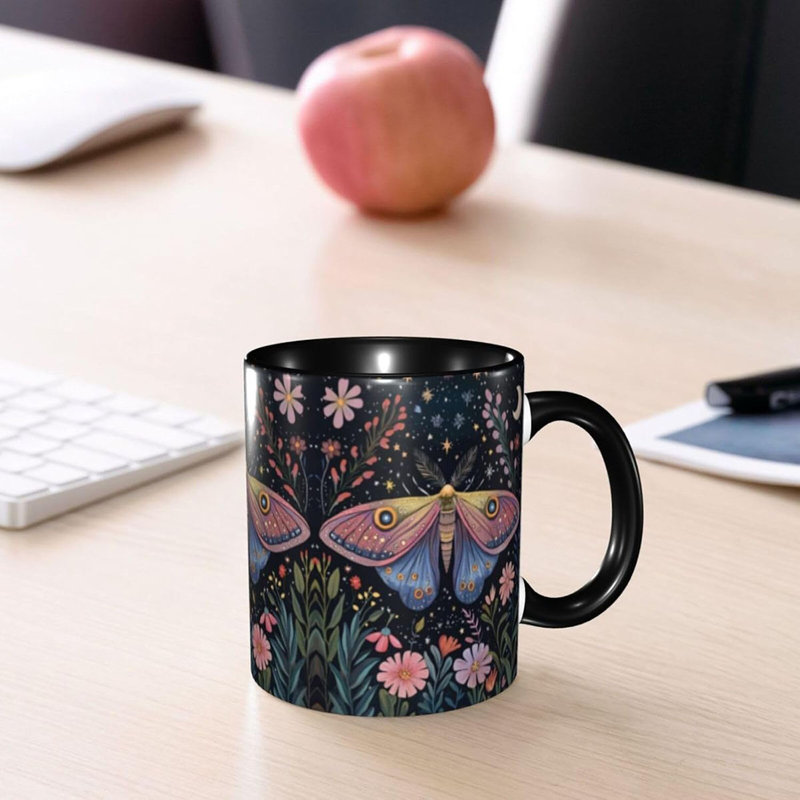 Moth Coffee Mug 11oz Ceramic Tea Cup
